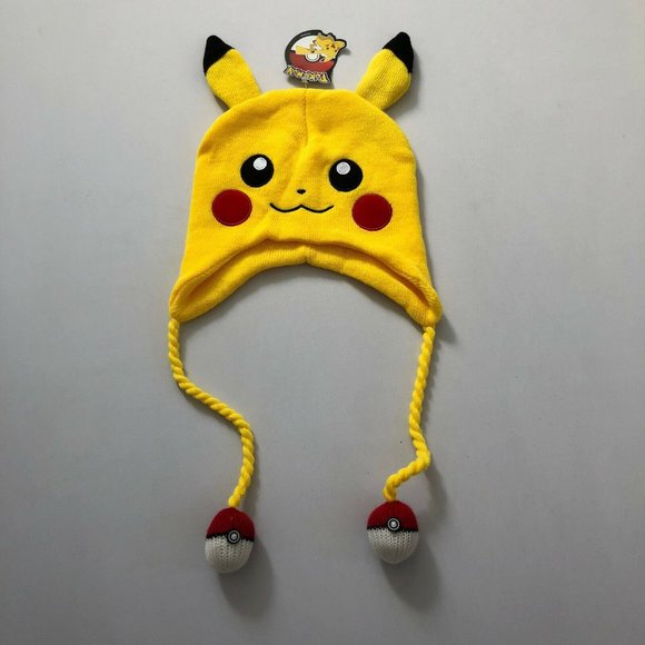 Pokemon Other - Pokemon Pikachu Yellow Beanie Hat Big Face Lapland